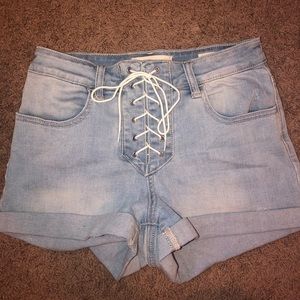 Lace up shorts